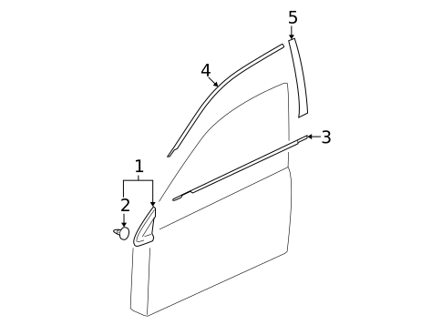 Exterior Trim - Front Door for 2007 Mitsubishi Lancer #0
