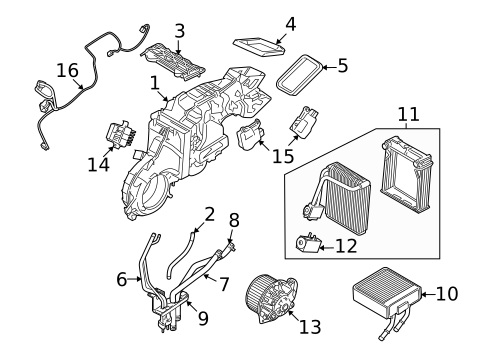 Rear Evaporator for 2009 Ford Flex #0