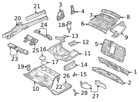 Rear Body for 2001 Volkswagen Passat #0