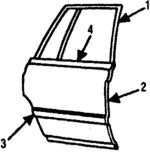 4397476 - Body: Door Shell for Chrysler: LeBaron | Dodge: Aries Image