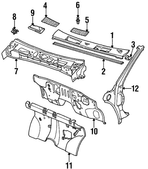 Cowl for 1989 Nissan D21 #0