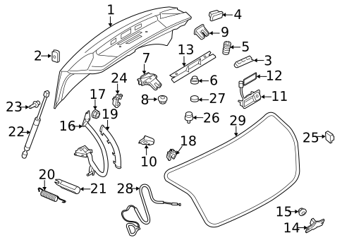Exterior Trim - Trunk for 2009 Audi A4 Quattro #2