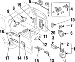 8978113850 - : Hinge for Acura Image