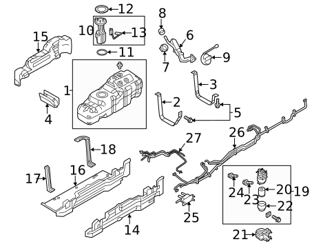 Fuel System Components for 2016 Ford F-450 Super Duty #1