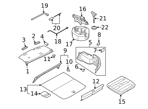 Interior Trim - Rear Body for 2011 Subaru Legacy #0