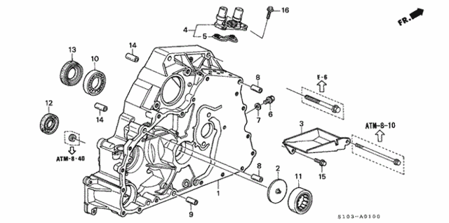 AT Torque Converter Housing (4WD) for 2001 Honda CR-V #0