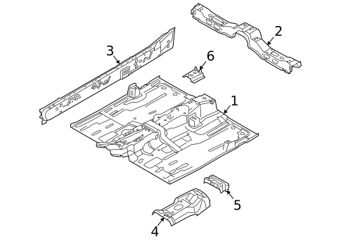 Floor & Rails for 2009 Ford Focus #0