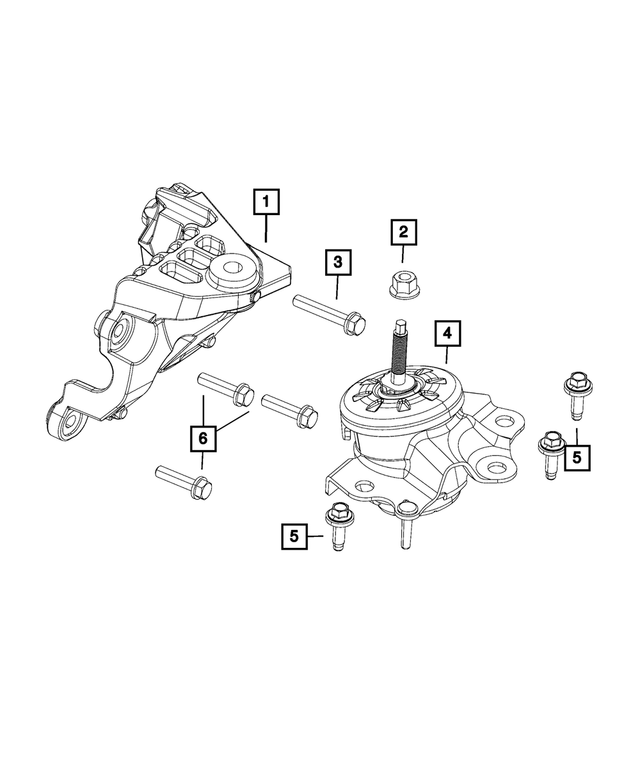6102225AA - 2.0L I4 DOHC DI Turbo; Engine: Hex Head Screw And Washer, Mounting for Mopar Image