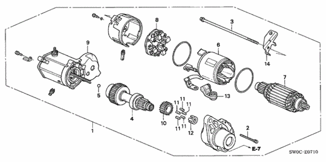 Starter Motor (Denso) for 2003 Acura NSX #0