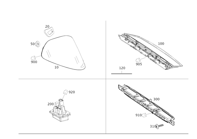 222906690464 - Electrical System: Rear Lamp Combination for Mercedes-Benz Image image