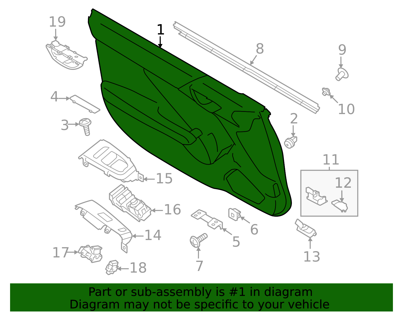 2024-2025 Subaru BRZ Door Trim Panel 94212CC171 | OEM Parts Online