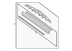 8522202130 - Body: Windshield Wiper Blade (Left, Front) for Toyota: Corolla, Sienna Image