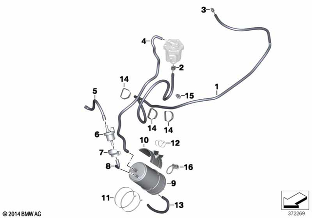 16137704066 - : Vent Hose, Activated Charcoal Filter for BMW-Motorrad Image