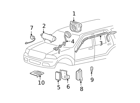 Air Bag Components for 2004 Ford Expedition #0