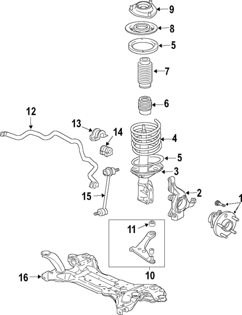 Suspension Components for 2011 Mitsubishi Endeavor #1