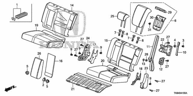 Rear Seat (L.) (1) for 2016 Honda Odyssey #0