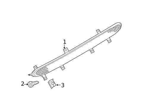 High Mounted Stop Lamp for 2015 Volkswagen Eos #0