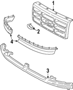 F4TZ8200APTM - Body: Grille for Ford: Bronco, F-150, F-250, F-350, F-Super Duty Image
