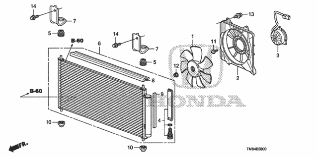A/C Condenser for 2011 Honda Insight #0