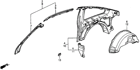 Inner Panel for 1985 Honda Civic #0