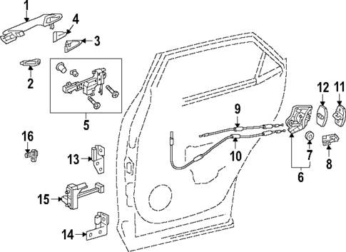 Rear Door for 2016 Lexus RX450h #1