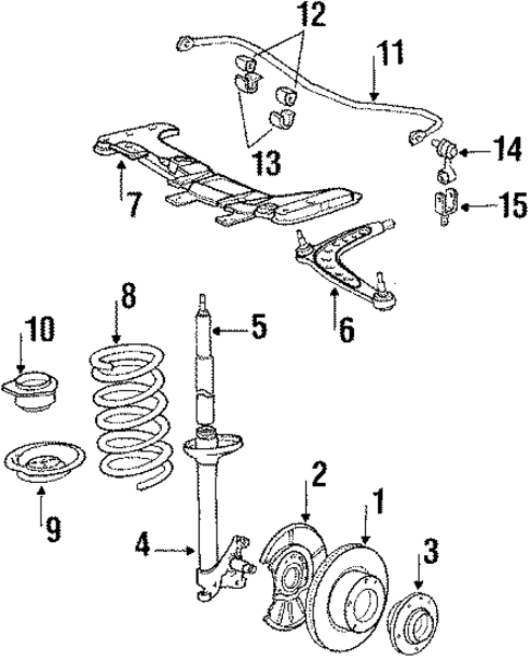 Front Suspension for 1992 BMW 325i #0