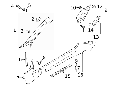 Interior Trim - Pillars for 2024 Audi RS5 #0
