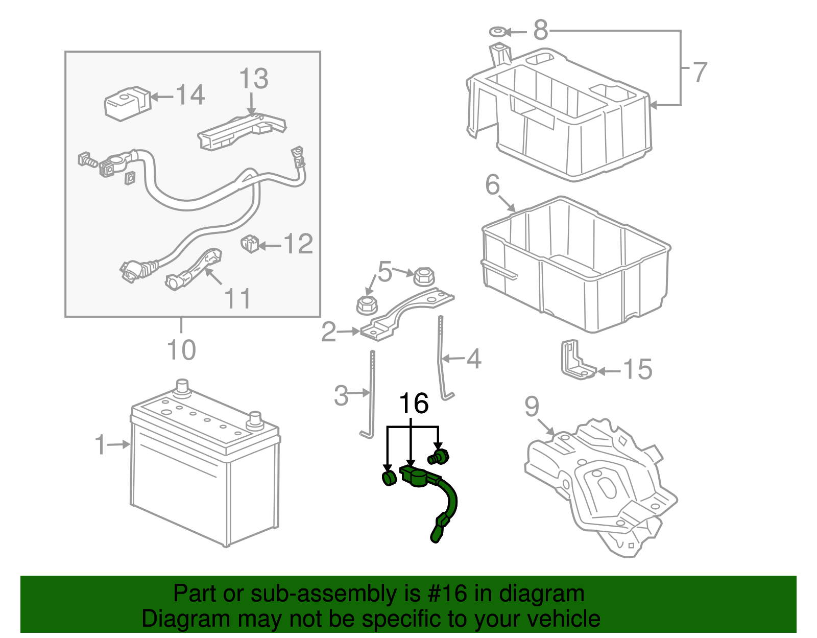 20122014 Acura TL Negative Cable 38920TK4A04 Acura OEM Parts Online