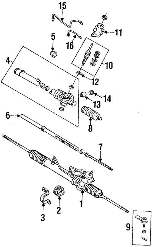 Steering Gear & Linkage for 1998 Chevrolet Prizm #0