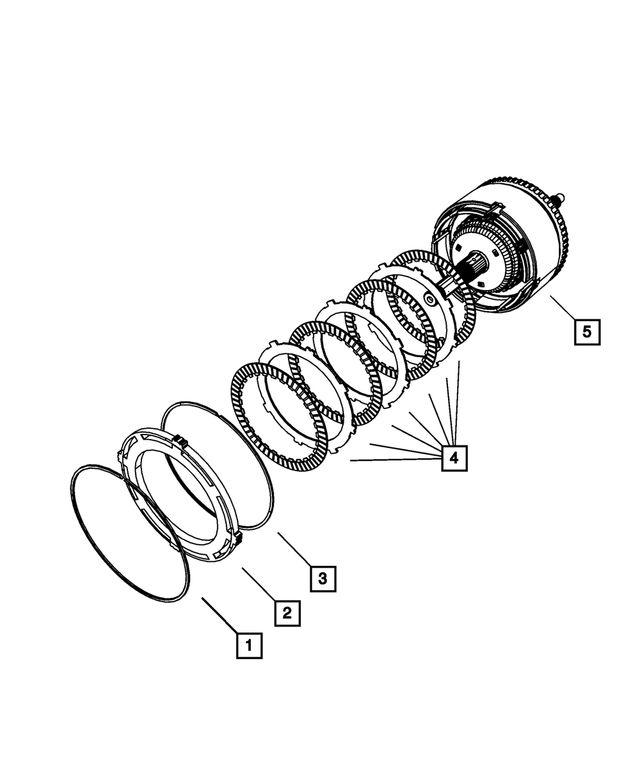4800497AA - 62TE; 6-Speed; Automatic Transaxle: Reverse &amp; Overdrive Clutch Pressure Plate for Mopar Image image