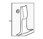 25880275 - Body: Lower Center Pillar Trim for Cadillac: Escalade, Escalade EXT | Chevrolet: Avalanche, Silverado 1500, Silverado 2500 HD, Silverado 3500 HD, Suburban 1500, Suburban 2500, Tahoe | GMC: Sierra 1500, Sierra 2500 HD, Sierra 3500 HD, Yukon, Yukon XL 1500, Yukon XL 2500 Image