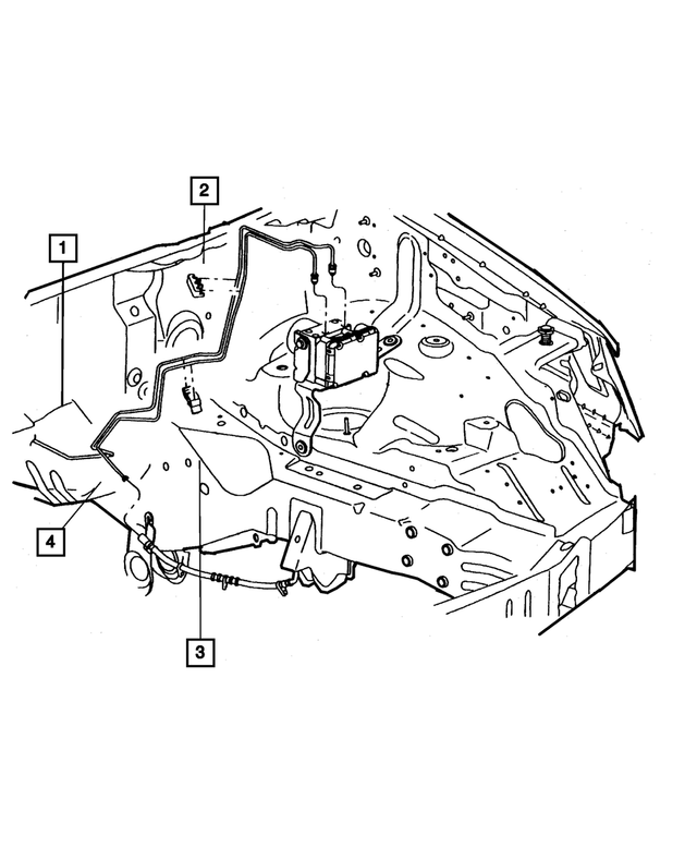 52009163 - Service Brakes: Brake Line Clip for Mopar Image