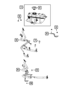 68432032AA - Cooling: Coolant Bottle Bracket for Mopar Image