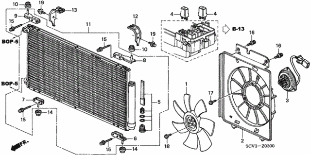 A/C Condenser for 2004 Honda Element #0