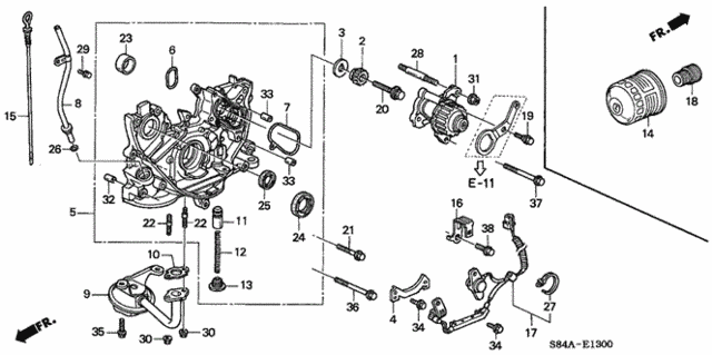Oil Pump - Oil Strainer for 2002 Honda Accord #0