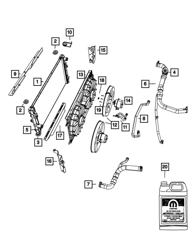 5058413AE - Cooling: Radiator Outlet Hose for Mopar Image