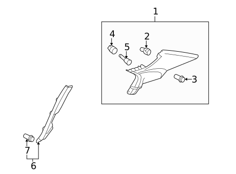 Interior Trim - Quarter Panels for 2009 Acura RL #0