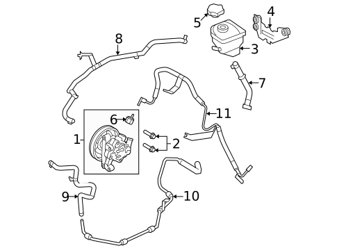 Pump & Hoses for 2008 Lincoln MKZ #0