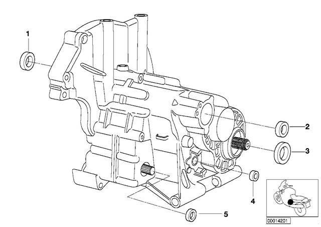23127705086 - Manual Transmission: Shaft Seal - 20X32X8 for BMW-Motorrad Image