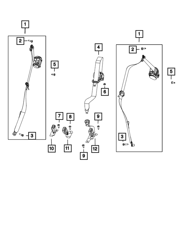 68377562AA - Restraints: Seat Bolt for Mopar Image