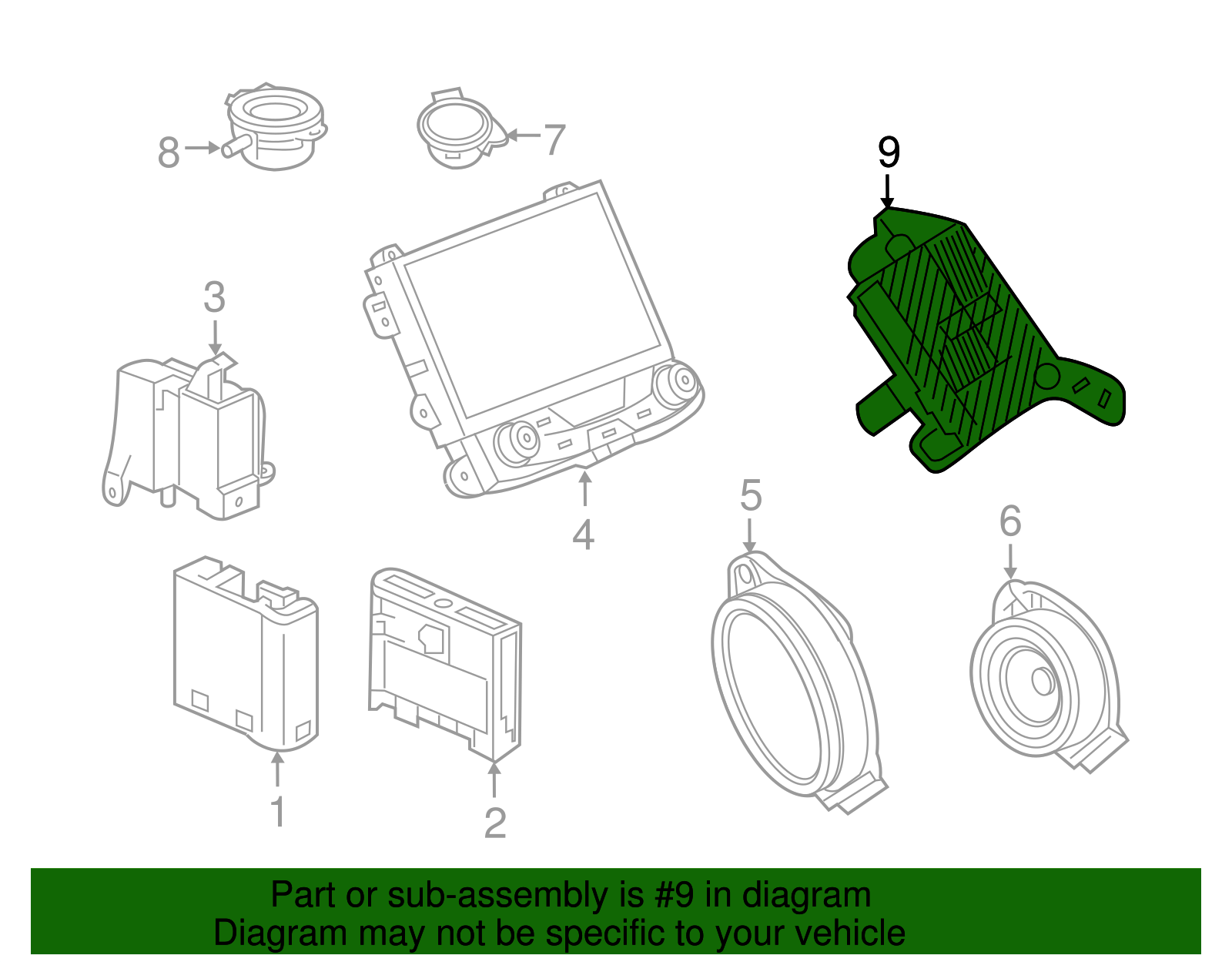 thumbnail image 2 of GM Genuine Parts Radio Speaker Amplifier - OEM Replacement 84813310 2 of 11