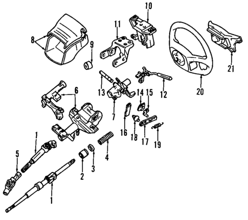 Steering Column for 1991 Toyota MR2 #0