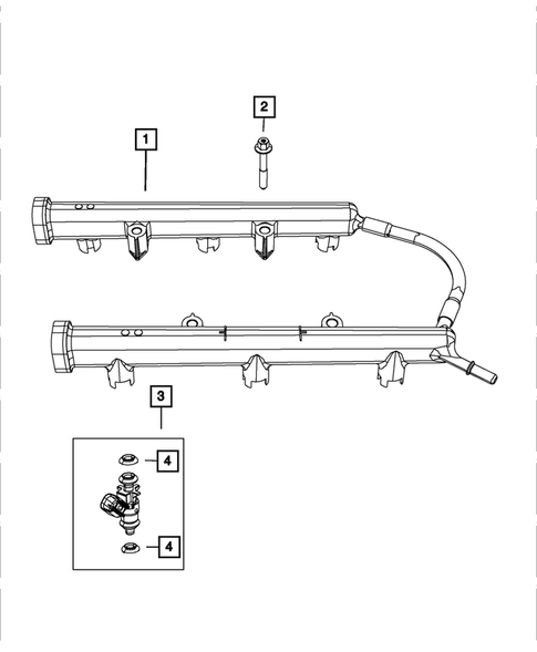 Fuel Rail and Injectors for 2018 Dodge Grand Caravan #0