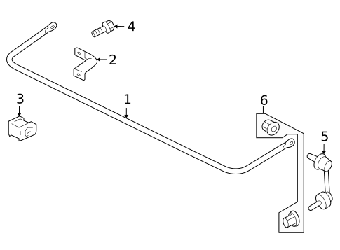 Stabilizer Bar & Components for 2009 Mitsubishi Lancer #1