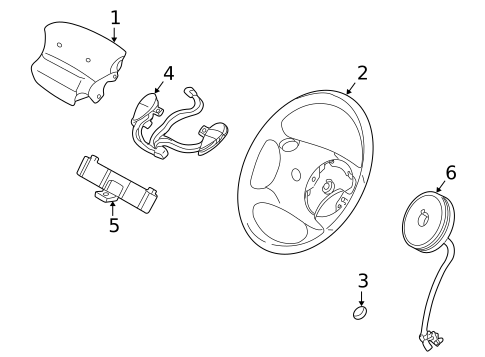 Steering Wheel & Trim for 2002 Ford Explorer Sport #0