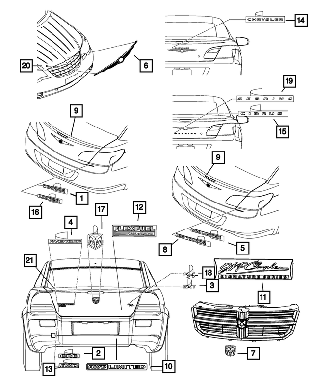 5178237AA - Exterior Ornamentation: Nameplate for Mopar Image