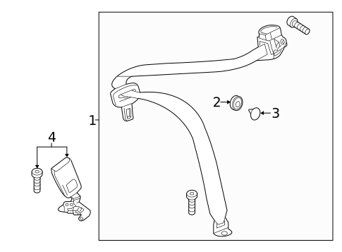 Rear Seat Belts for 1993 Mercedes-Benz 600 SEC #1