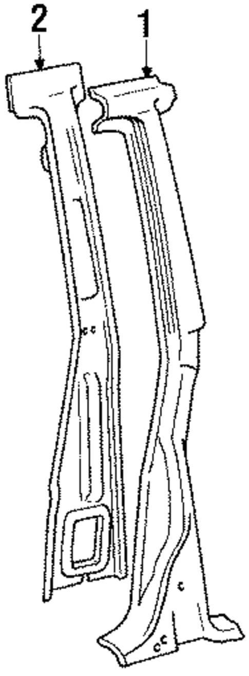 Center Pillar for 1990 Mitsubishi Montero #0