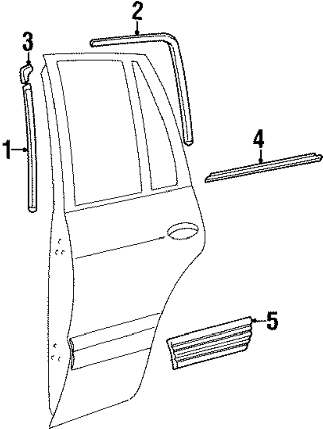 K01972810 - : Belt Weather-Strip for Kia Image