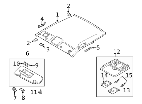 Interior Trim - Roof for 2003 INFINITI G35 #3